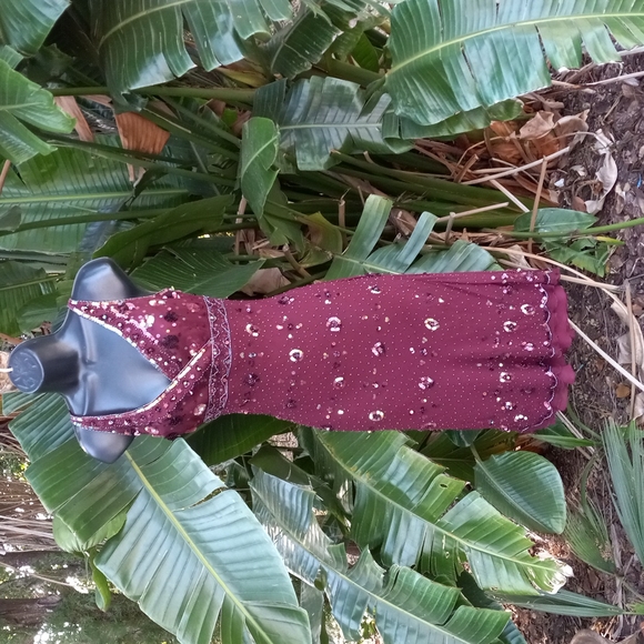 Vintage Dresses & Skirts - Georgiou beaded silk dress